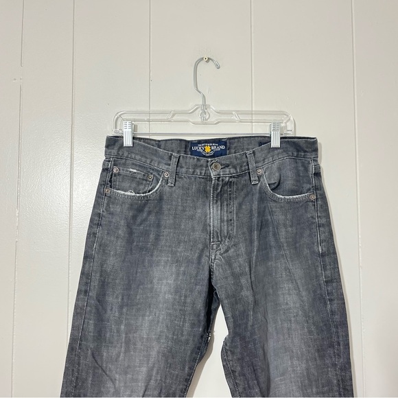 Lucky Brand 361 Vintage Straight Jeans Men’s  Gray  Size 31x32 Distressed - Picture 6 of 15